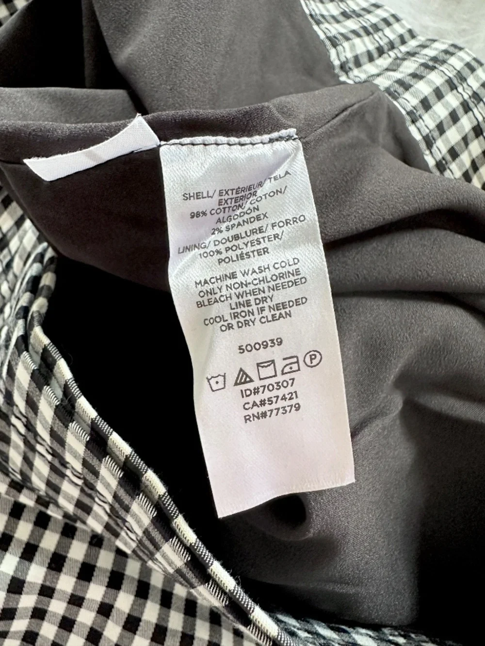 Ann Taylor Black and White Gingham Pencil Skirt Size 12